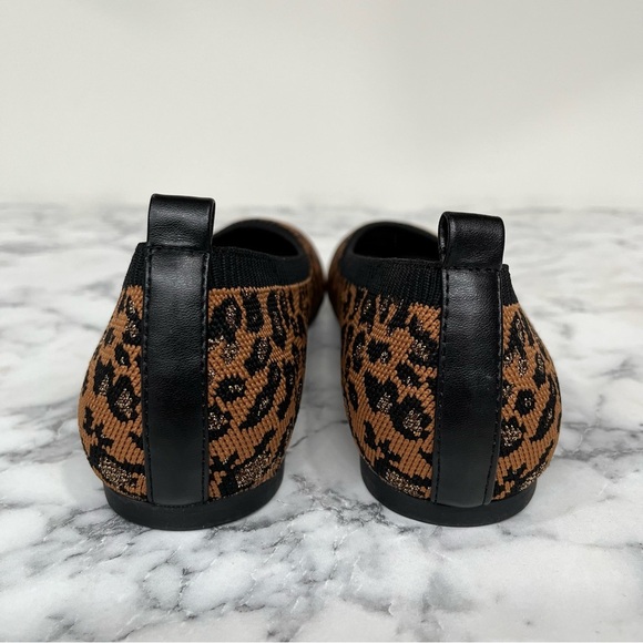 Sanctuary Social Smart Creation Leopard Knit Recycled Ballet Flats Size 7.5 - Picture 4 of 9